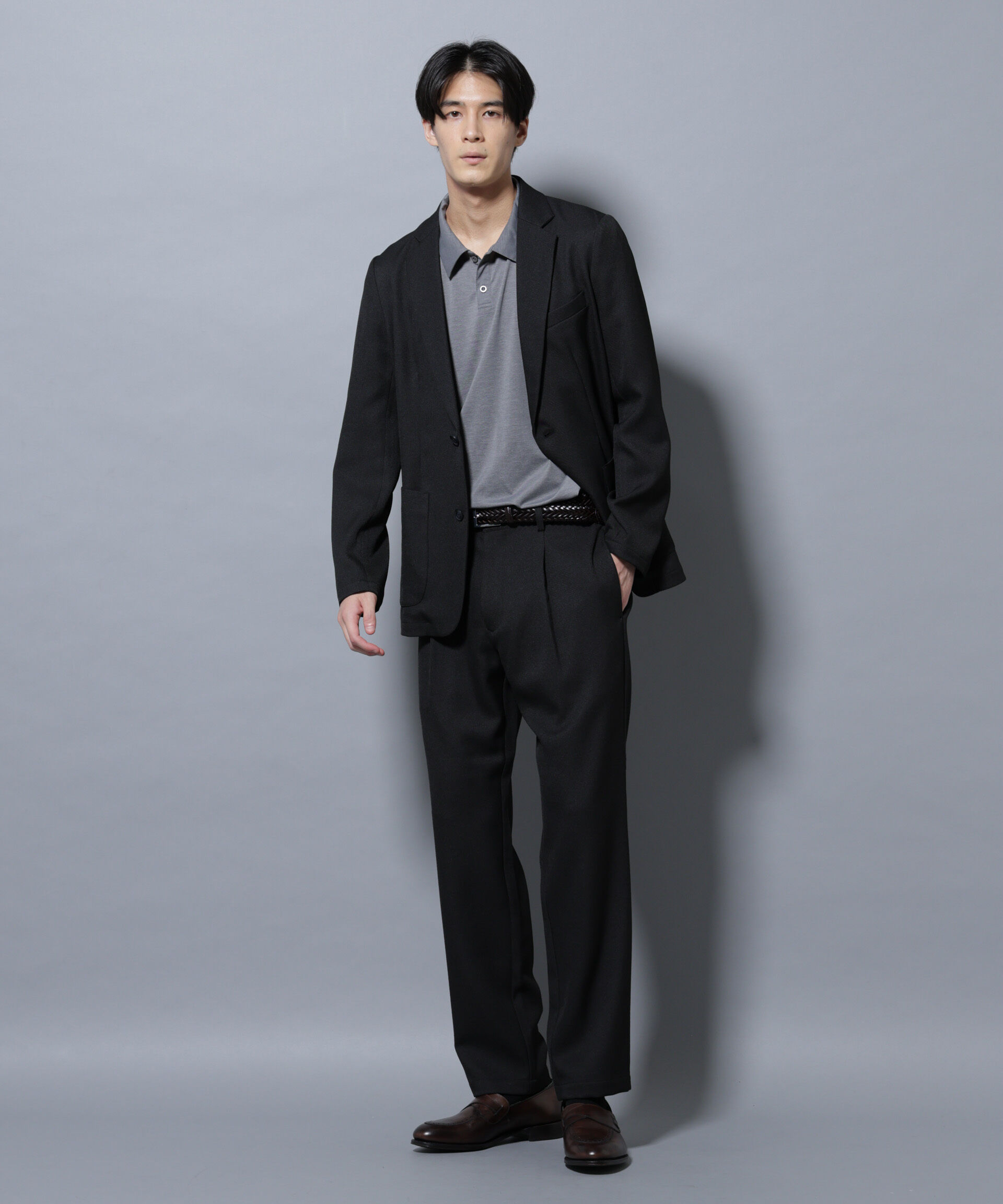 nano･universe「ストレッチメランジポロシャツ半袖」|Tシャツ・カットソー|