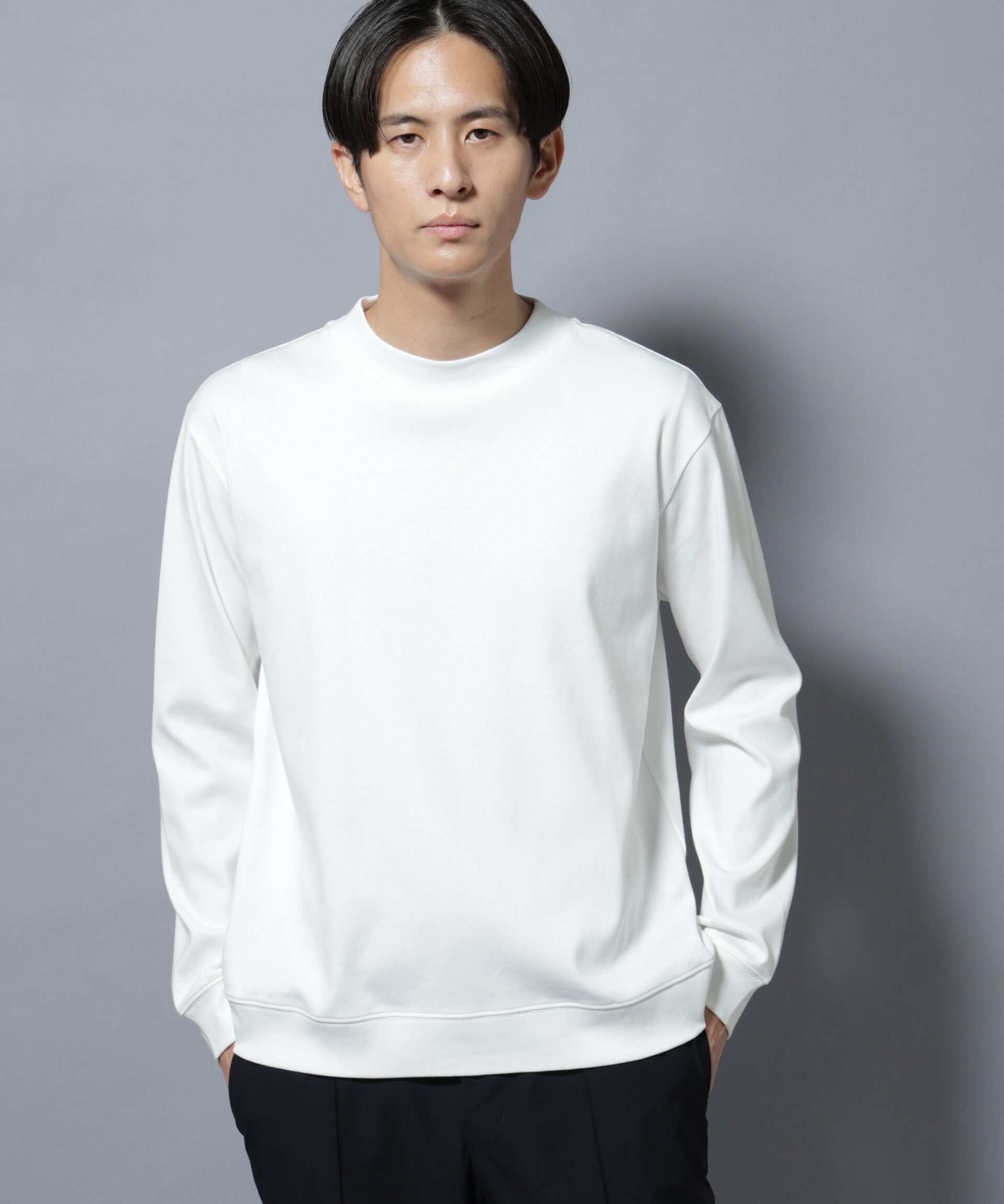 nano･universe「「FORMAL JERSEY」モックネックカットソー長袖」|Tシャツ・カットソー|