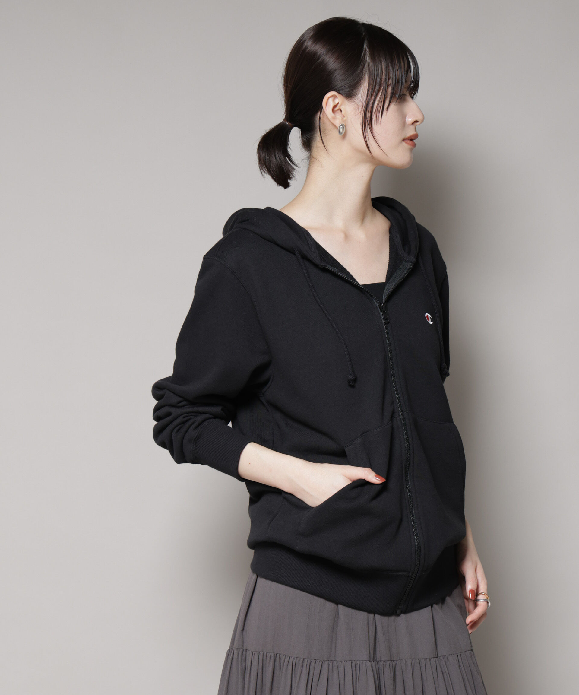 nano･universe「Champion/ZIP HOODED SWEATSHIRT」|Tシャツ・カットソー|