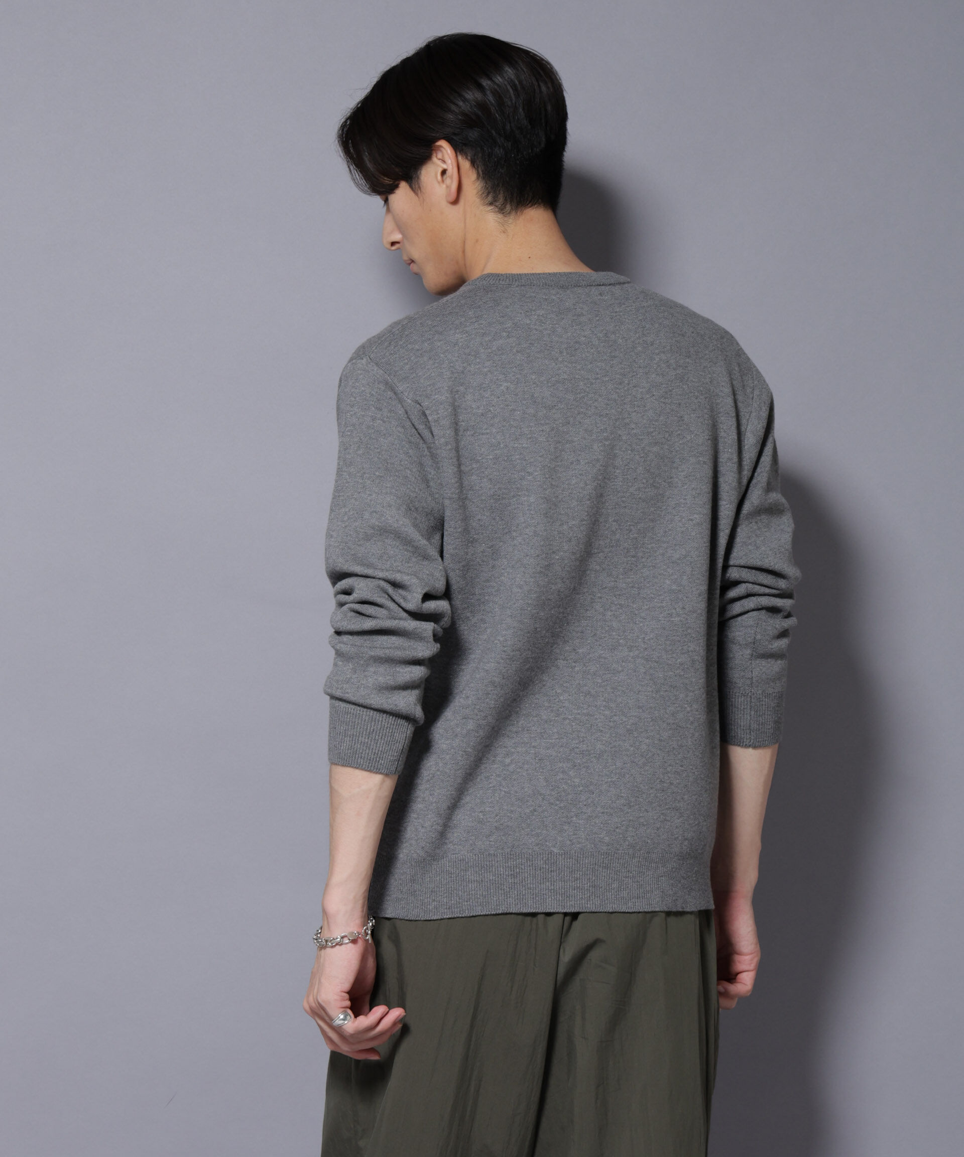 nano･universe「シルク混クルーネックニット」|ニット・セーター|