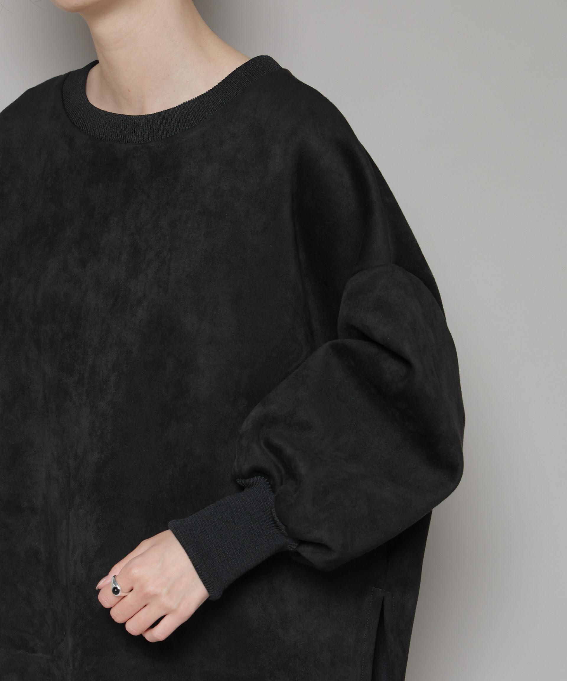 nano･universe「カットスエードサイドスリットワイドプルオーバー(セットアップ可)」|Tシャツ・カットソー|