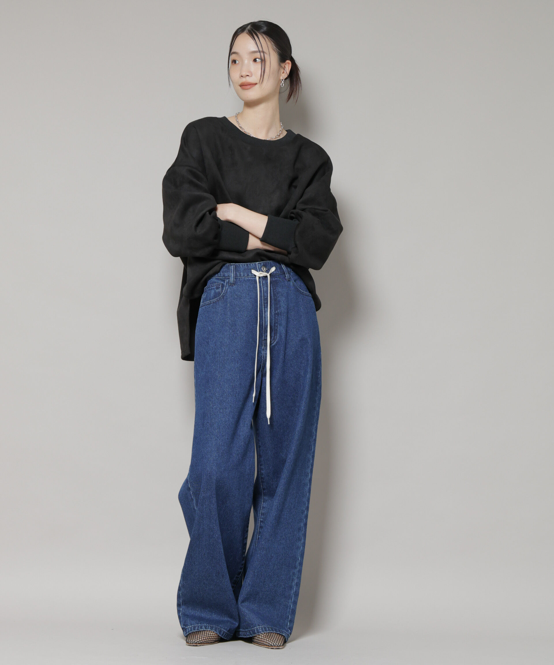 nano･universe「カットスエードサイドスリットワイドプルオーバー(セットアップ可)」|Tシャツ・カットソー|