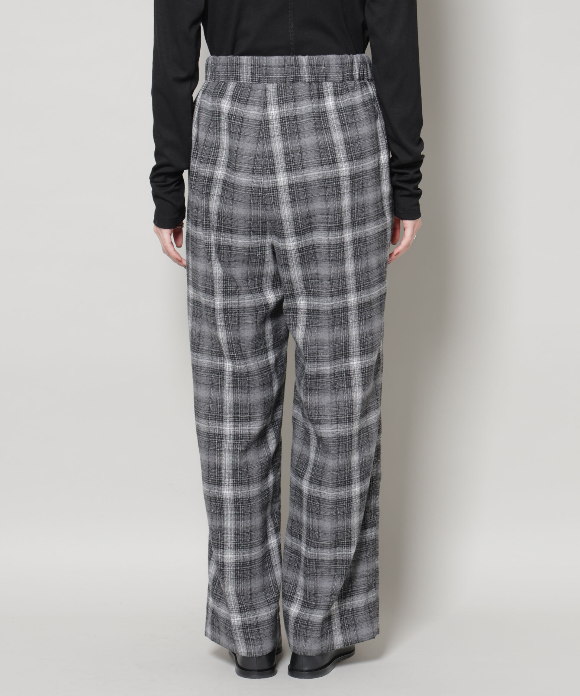 nano･universe「オンブレーチェックタックパンツ(セットアップ可)」|チノ|