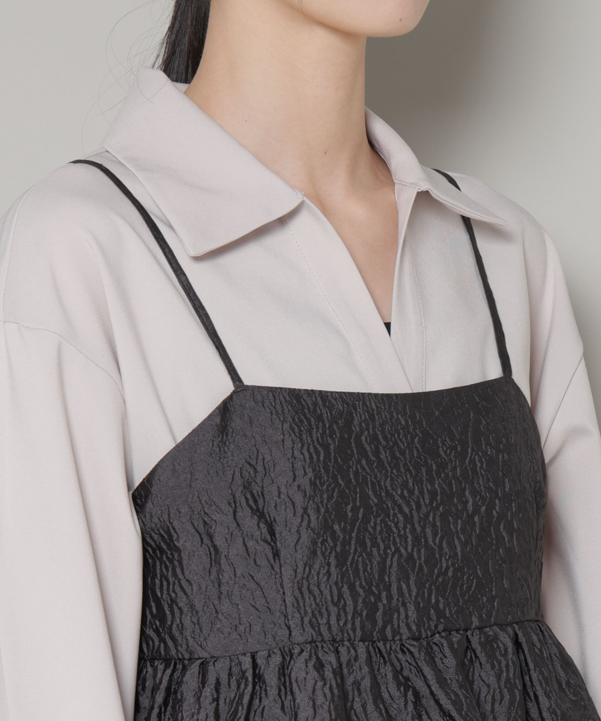 nano･universe「キャミビスチェ&times;スキッパーワンピース アンサンブルセット」|ワンピース|