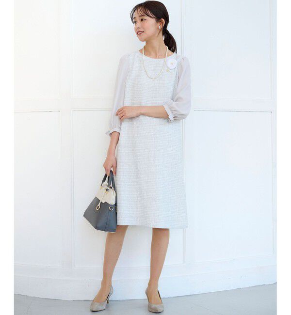 組曲「【KUMIKYOKU NAVY】ラメループモールツイード ワンピース」|ワンピース|