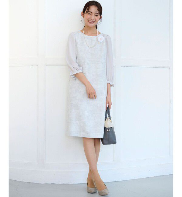 組曲「【KUMIKYOKU NAVY】ラメループモールツイード ワンピース」|ワンピース|