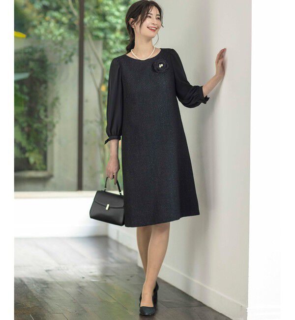 組曲「【KUMIKYOKU NAVY】ラメループモールツイード ワンピース」|ワンピース|