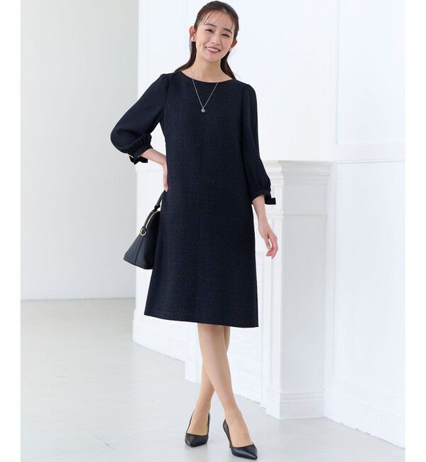 組曲「【KUMIKYOKU NAVY】ラメループモールツイード ワンピース」|ワンピース|