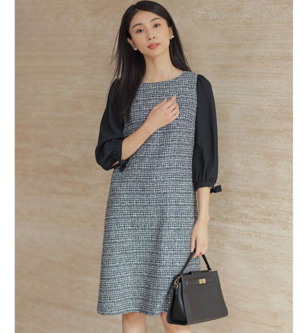 組曲「【KUMIKYOKU NAVY】ラメループモールツイード ワンピース」|ワンピース|