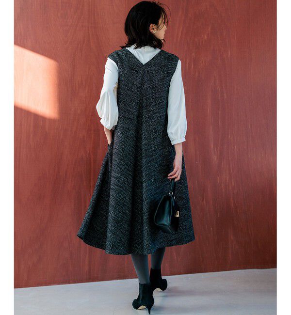 組曲「ファンシーツイード Vネックジャンスカ」|ジャンパースカート|