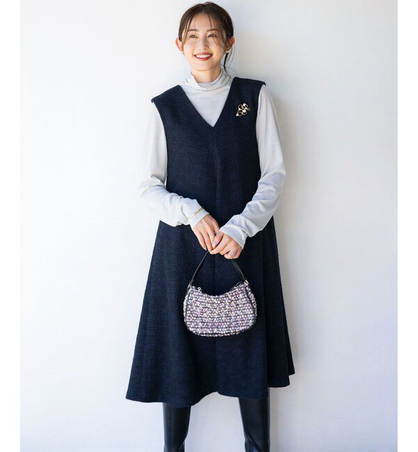 組曲「ファンシーツイード Vネックジャンスカ」|ジャンパースカート|