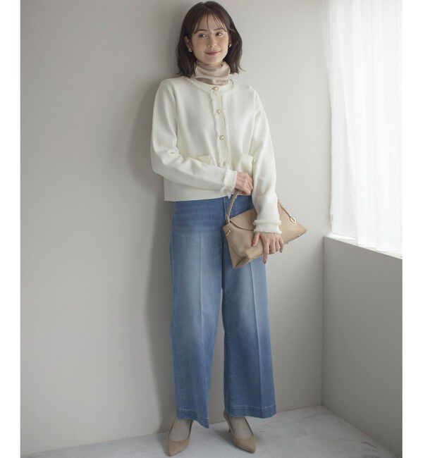 組曲「ビジューボタンニットジャケット」|ニット・セーター|