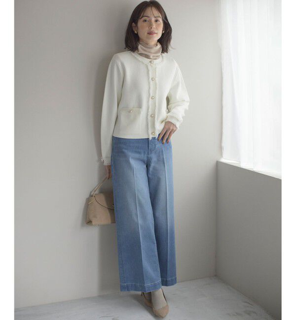 組曲「ビジューボタンニットジャケット」|ニット・セーター|