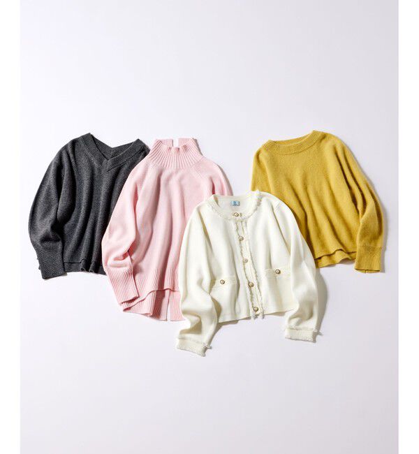 組曲「ビジューボタンニットジャケット」|ニット・セーター|