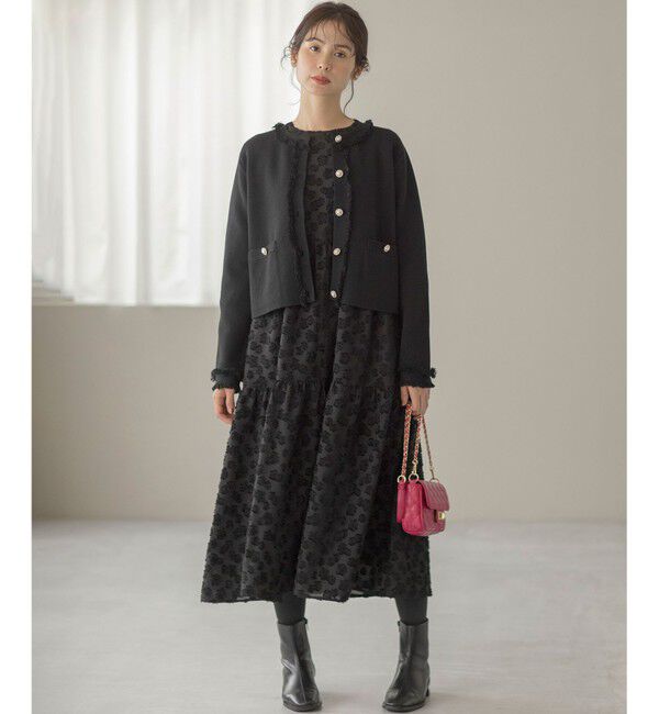 組曲「ビジューボタンニットジャケット」|ニット・セーター|