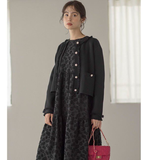組曲「ビジューボタンニットジャケット」|ニット・セーター|