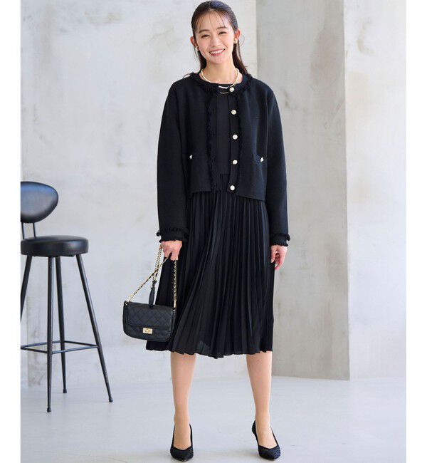 組曲「ビジューボタンニットジャケット」|ニット・セーター|