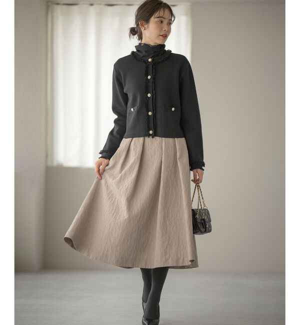 組曲「ビジューボタンニットジャケット」|ニット・セーター|