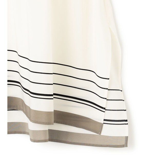 23区「【汗じみ防止加工】スカーフプリントコンビ ヘムデザイン チュニック」|Tシャツ・カットソー|