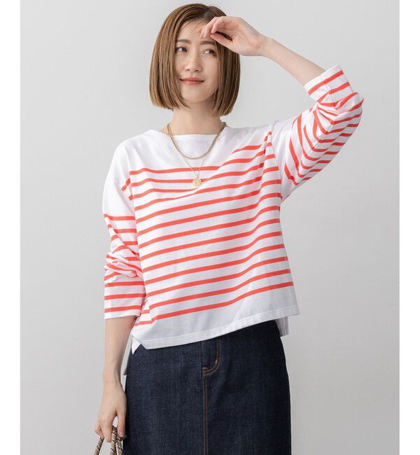 23区「【洗える】Armor-lux パネルボーダー 長袖Tシャツ」|Tシャツ・カットソー|ｵﾌ&times;ﾊﾞｰﾐ