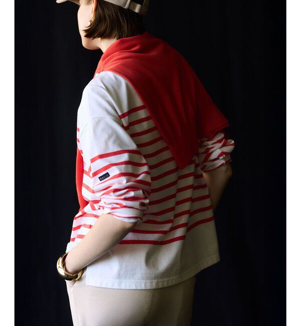 23区「【洗える】Armor-lux パネルボーダー 長袖Tシャツ」|Tシャツ・カットソー|