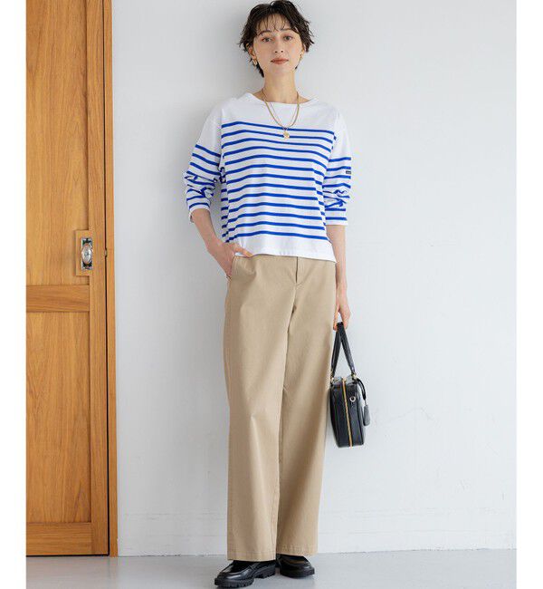 23区「【洗える】Armor-lux パネルボーダー 長袖Tシャツ」|Tシャツ・カットソー|