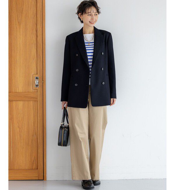 23区「【洗える】Armor-lux パネルボーダー 長袖Tシャツ」|Tシャツ・カットソー|