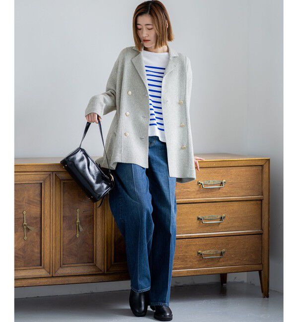 23区「【洗える】Armor-lux パネルボーダー 長袖Tシャツ」|Tシャツ・カットソー|