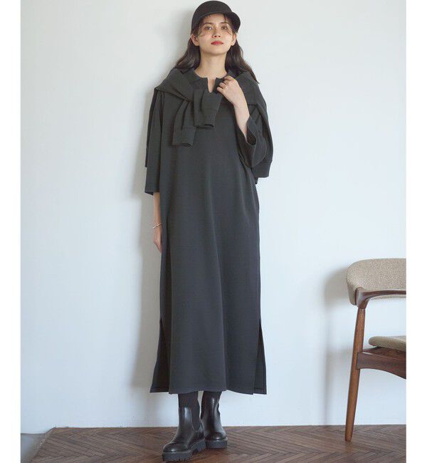 23区「【SLOW/一部店舗限定】ライトダンボール スキッパー ワンピース」|ワンピース|