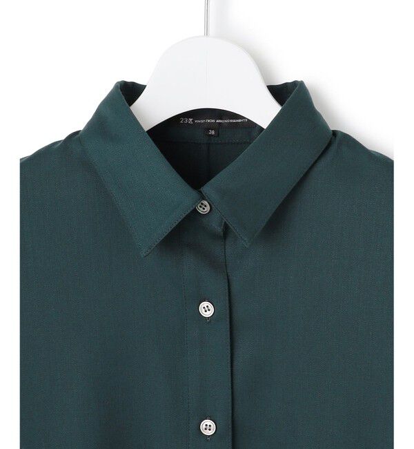 23区「【滝沢眞規子さん着用/洗える】メリノウールサテン 2WAYドルマンスリーブシャツ」|シャツ・ブラウス|