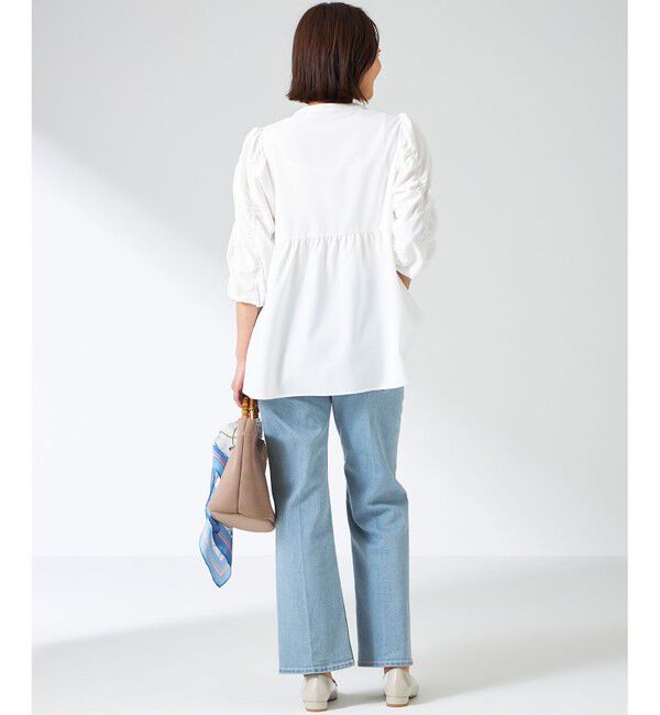 ANY SIS「【洗える】ギャザースリーブ ブラウス」|シャツ・ブラウス|