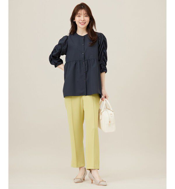 ANY SIS「【洗える】ギャザースリーブ ブラウス」|シャツ・ブラウス|