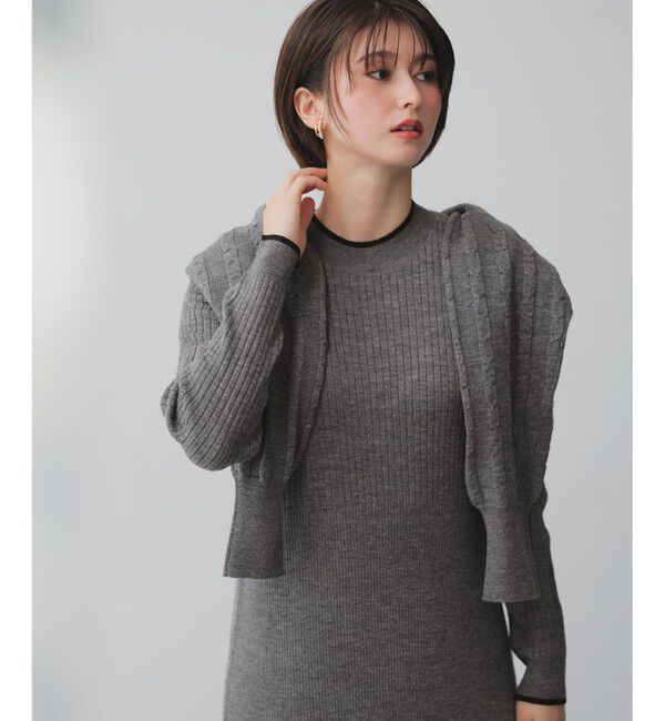 ANY SIS「【2SET】ニット ボレロ &times; ワンピース セット」|ワンピース|