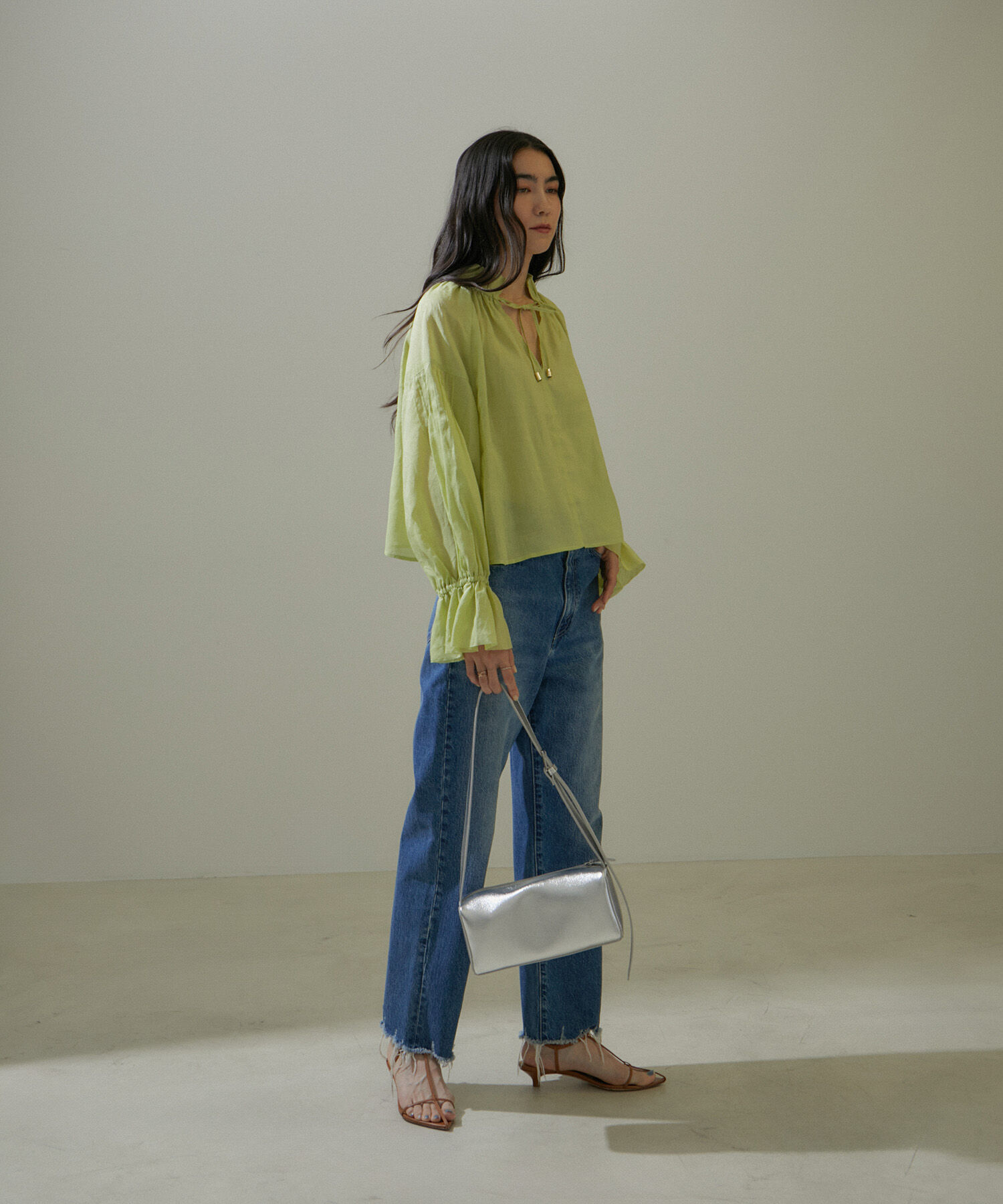 SALON adam et rope'「[ご好評につき追加決定！]【BRENTA】アンクルゴムストラップヒールサンダル」|サンダル|