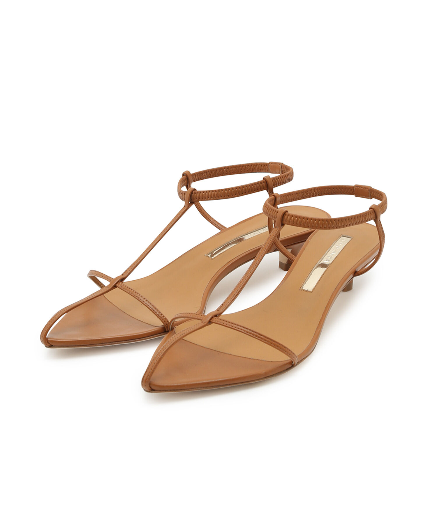 SALON adam et rope'「[ご好評につき追加決定！]【BRENTA】アンクルゴムストラップヒールサンダル」|サンダル|