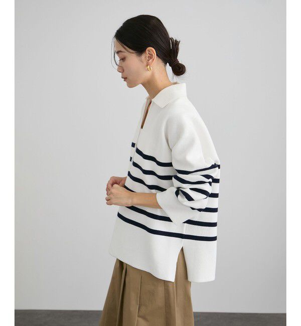 SALON adam et rope'「【WEB限定】スキッパーニットプルオーバー」|ニット・セーター|