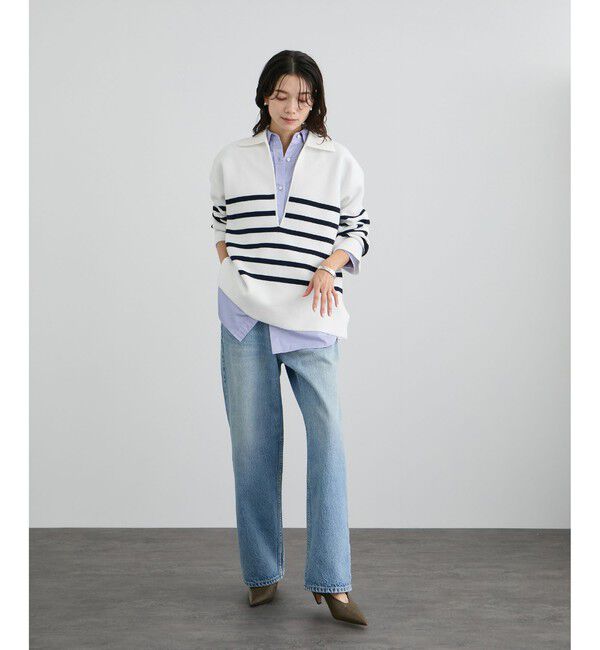 SALON adam et rope'「【WEB限定】スキッパーニットプルオーバー」|ニット・セーター|