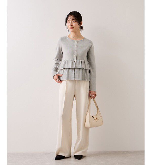 VIS「ティアードペプラムニットカーディガン」|カーディガン|