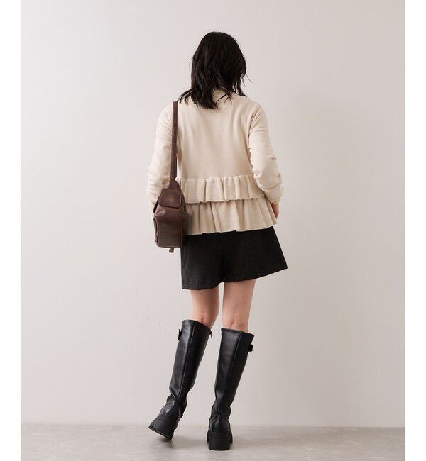 VIS「ティアードペプラムニットカーディガン」|カーディガン|