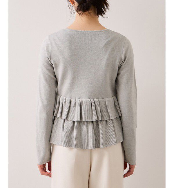 VIS「ティアードペプラムニットカーディガン」|カーディガン|