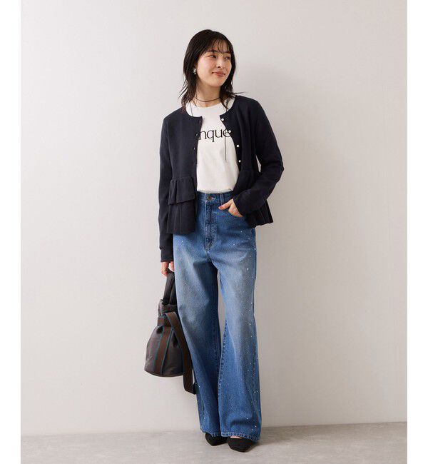 VIS「ティアードペプラムニットカーディガン」|カーディガン|