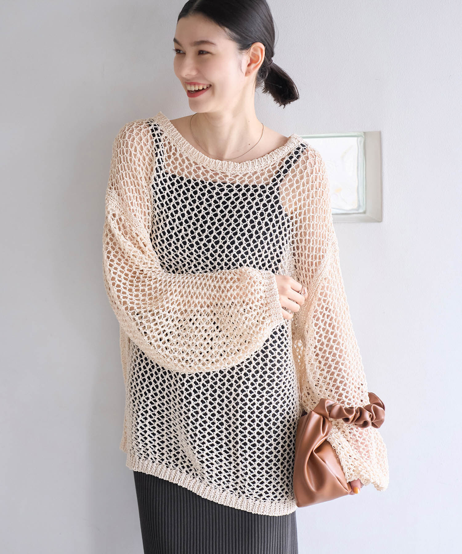 ROPE' PICNIC R「メッシュニットトップス」|ニット・セーター|