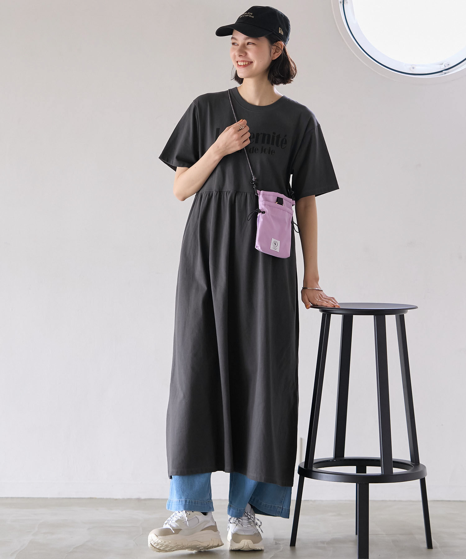 ROPE' PICNIC R「カットギャザーワンピース」|ワンピース|チャコール(06)