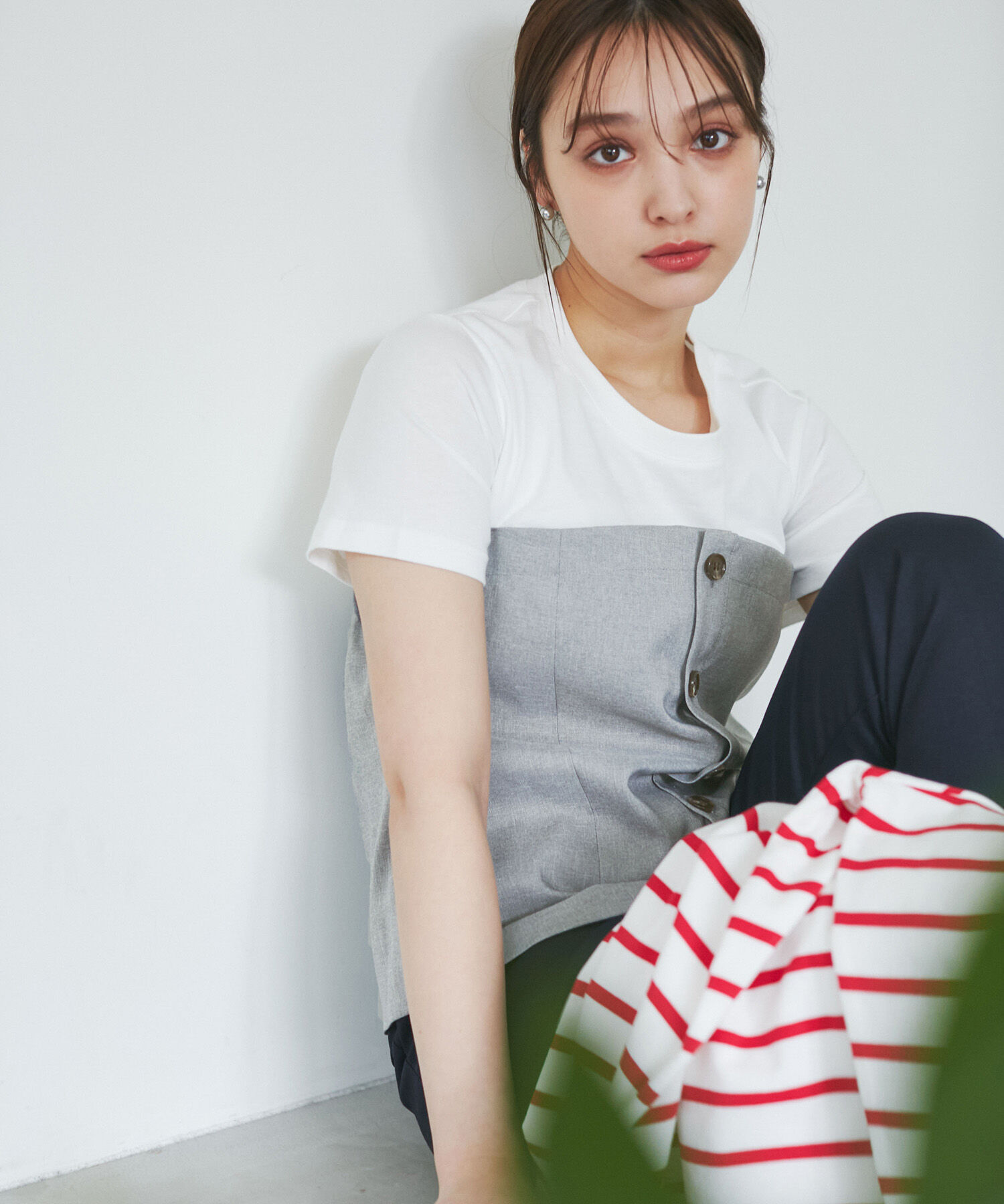 Rope&rsquo;Picnic「異素材ドッキングレイヤードトップス」|Tシャツ・カットソー|スミクロ(05)