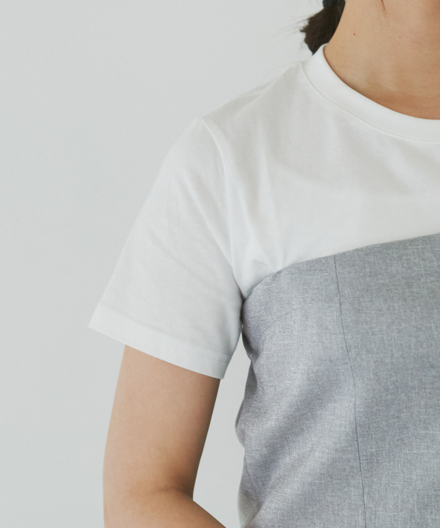 Rope&rsquo;Picnic「異素材ドッキングレイヤードトップス」|Tシャツ・カットソー|