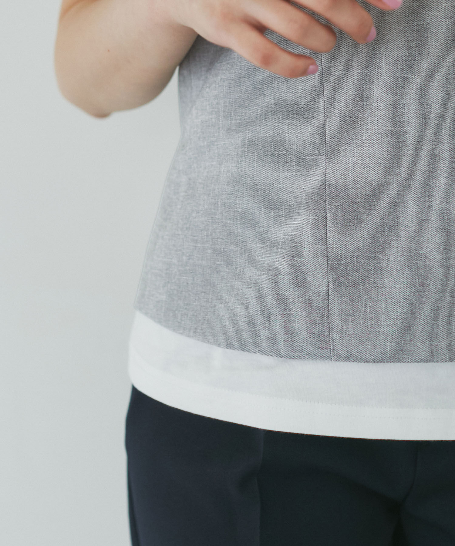 Rope&rsquo;Picnic「異素材ドッキングレイヤードトップス」|Tシャツ・カットソー|