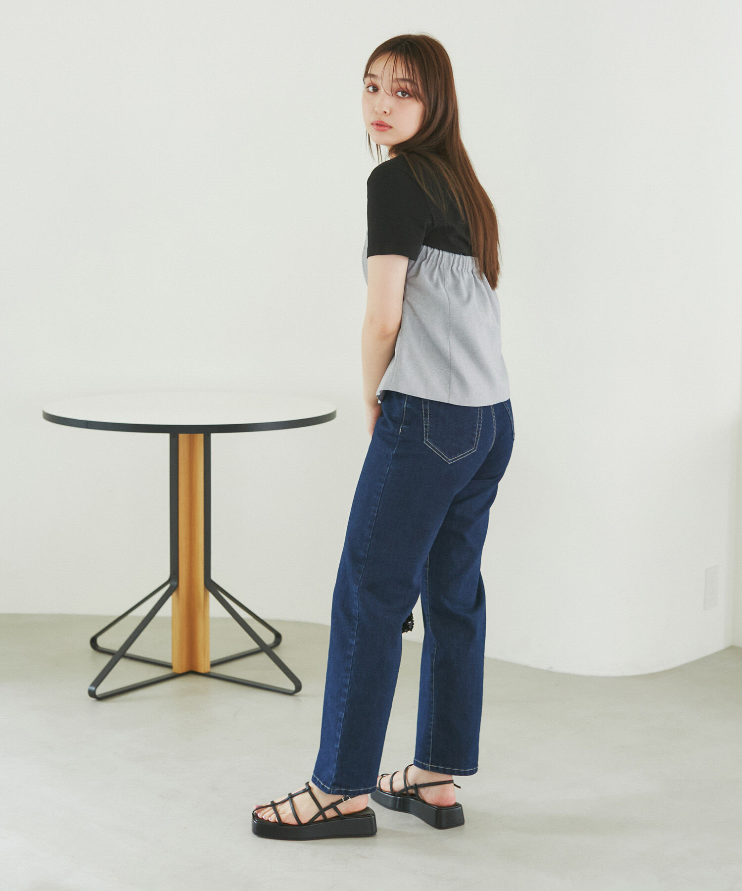 Rope&rsquo;Picnic「異素材ドッキングレイヤードトップス」|Tシャツ・カットソー|