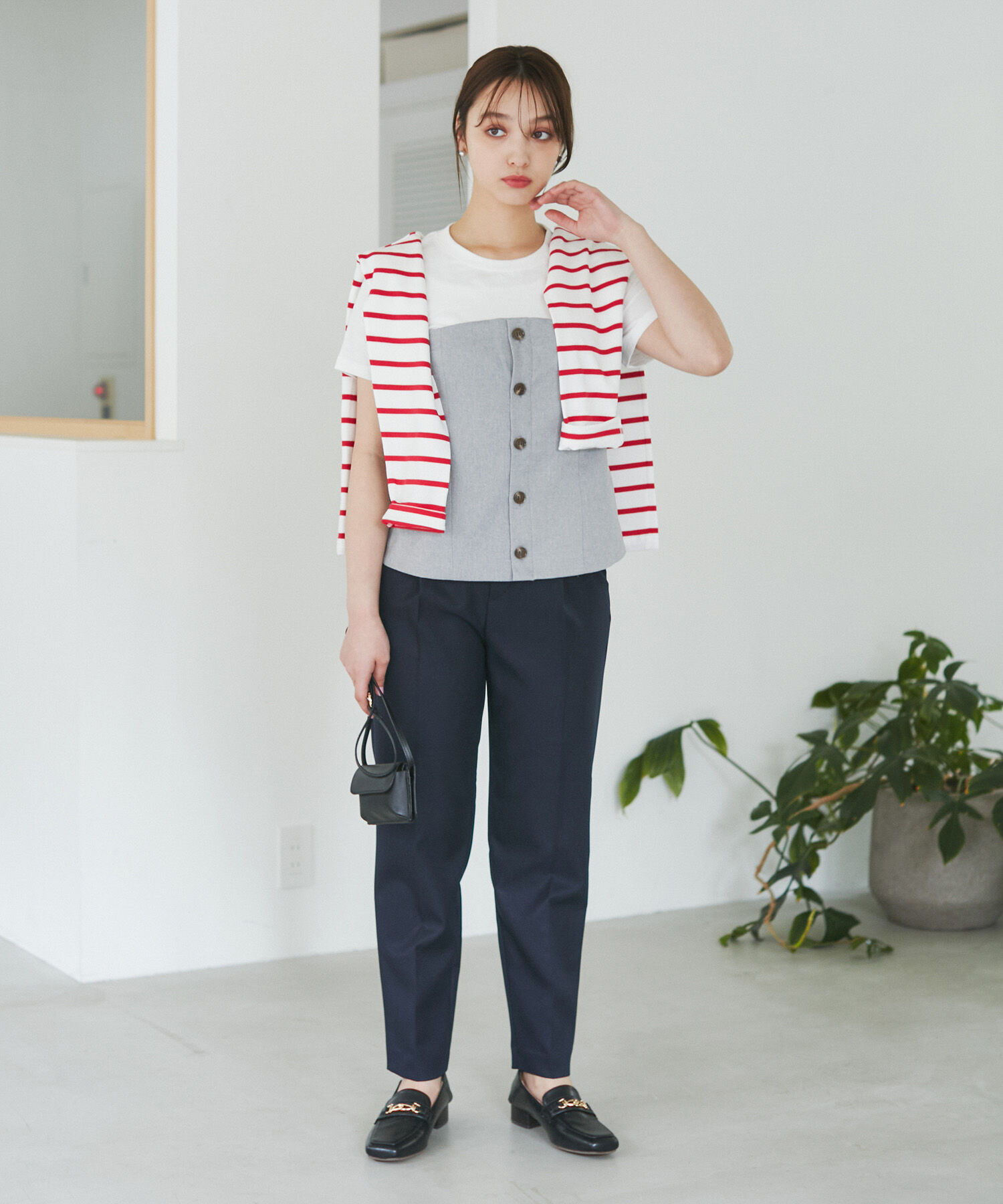 Rope&rsquo;Picnic「異素材ドッキングレイヤードトップス」|Tシャツ・カットソー|