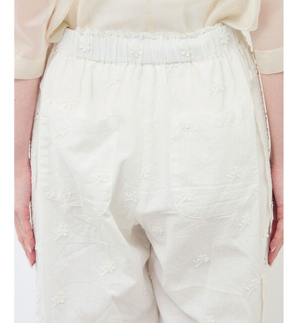 Rope&rsquo;Picnic「3D刺繍レースワイドパンツ/リンクコーデ」|チノ|