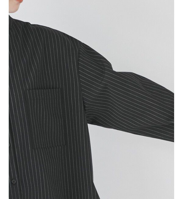 Rope&rsquo;Picnic「バンドカラーラウンドヘムストライプシャツ/セットアップ対応」|シャツ・ブラウス|